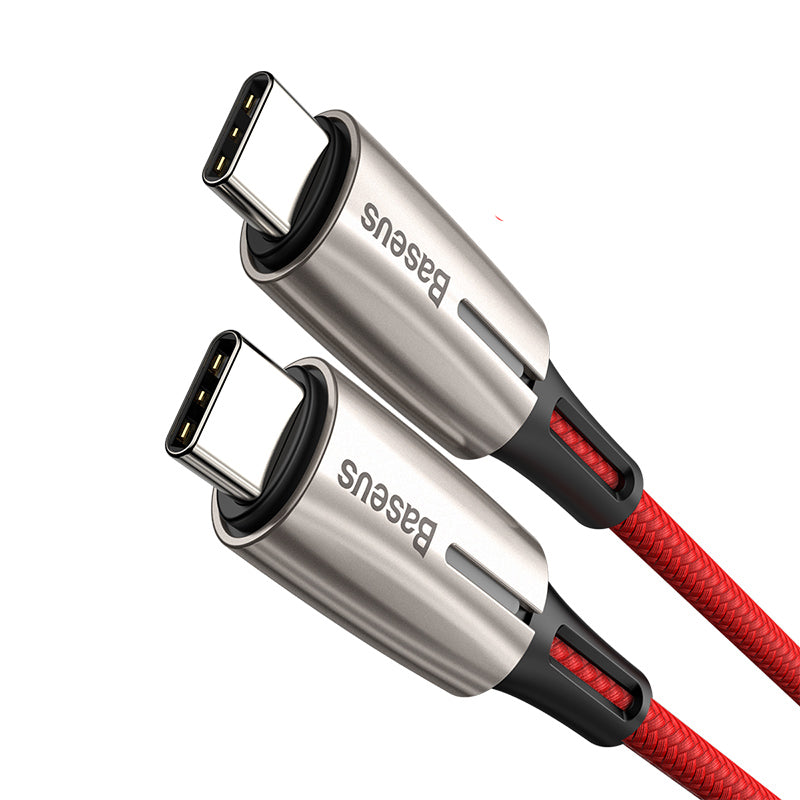 USB-C to USB-C PD 60W Fast Charge Cable – 1m | Purple & Red