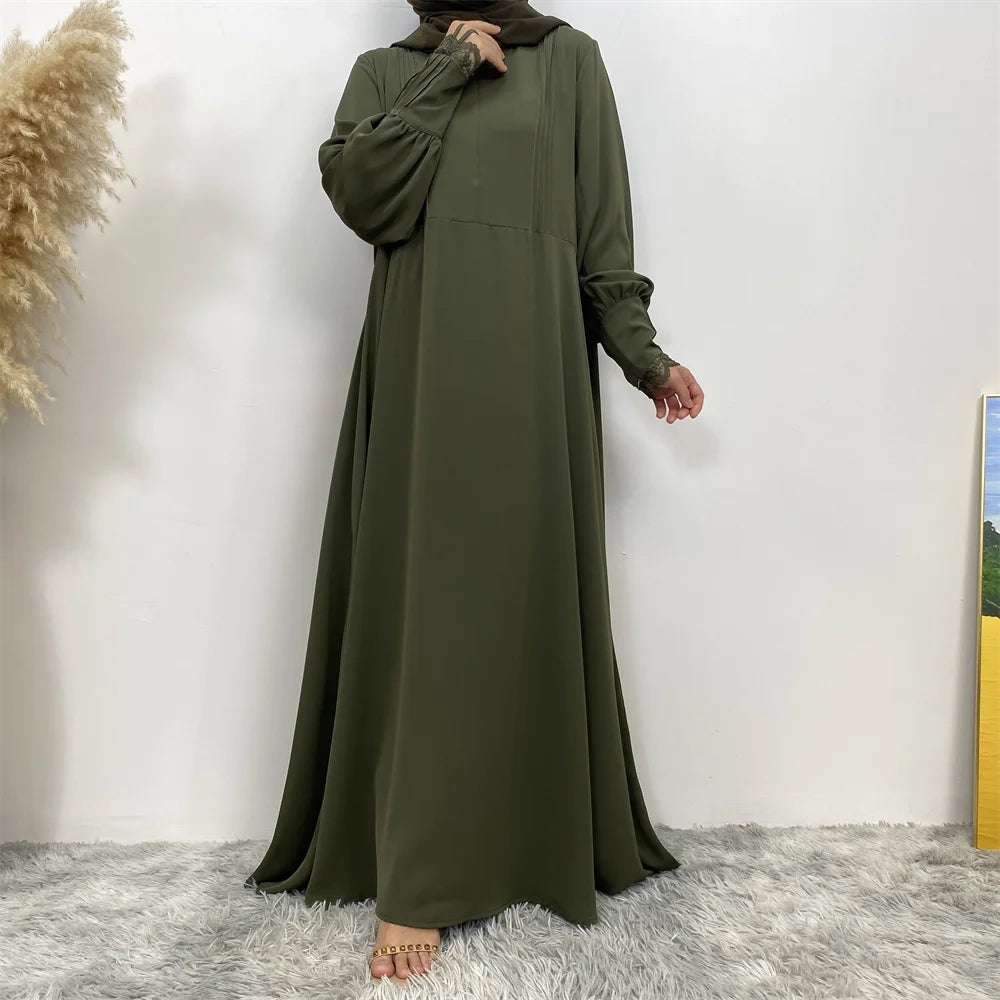 Elegant Zipper Abaya Dress - Dubai Turkish Islamic Dress for Women | Ramadan & Eid