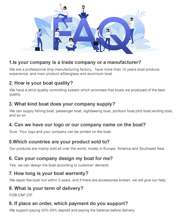 50ft Aluminum Landing Craft Cargo Barge - 15M Transportation Boat