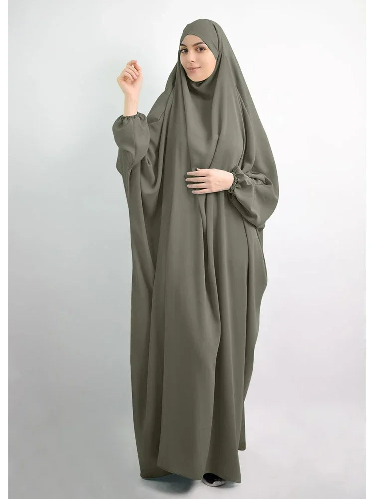Hooded Prayer Dress - Long Khimar Abaya for Women