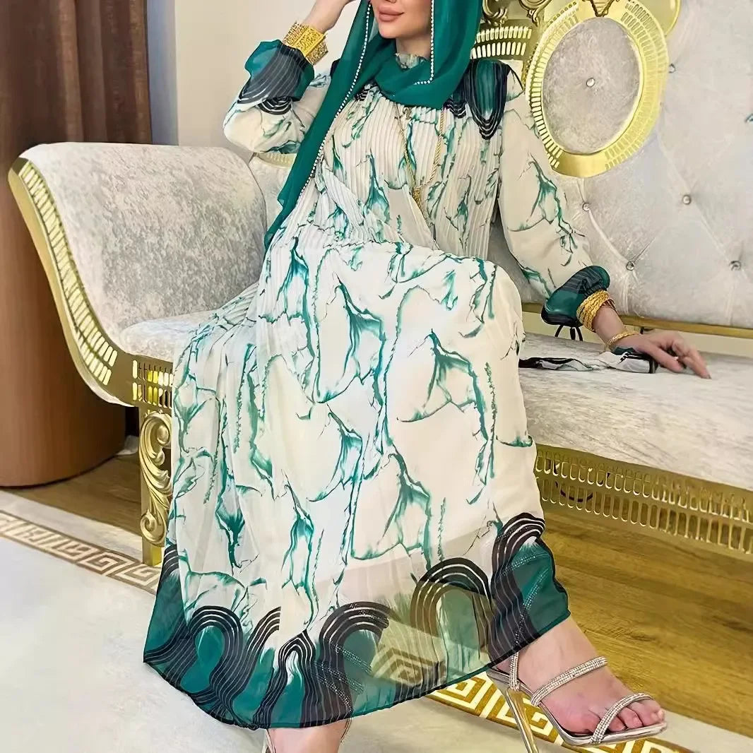 Print Long Robe - Gorgeous Party Abaya
