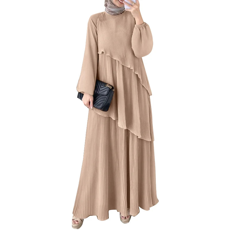 Jersey Maxi Dress - Loose Fit Long Sleeve Abaya