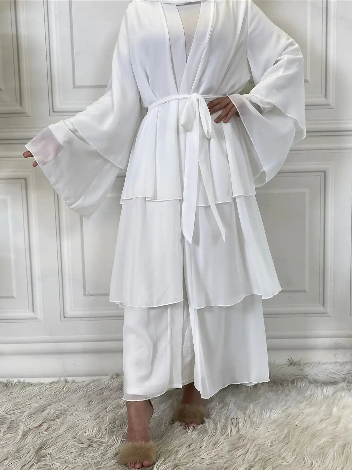 Elegant Muslim Abaya Cardigan - Modest Islamic Dress Robe