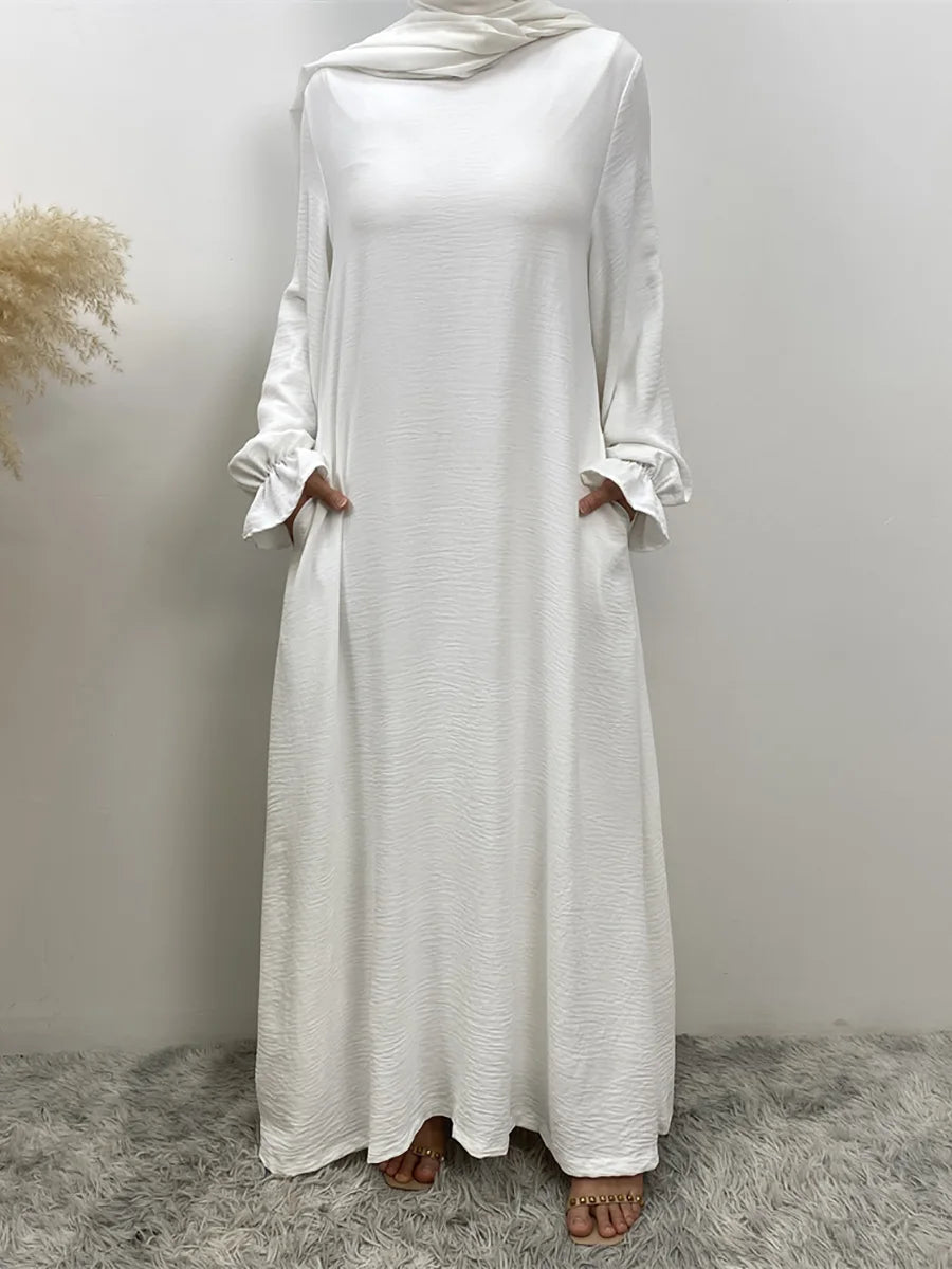 Luxury Dubai Kaftan Abaya with Pockets - Elegant Long Dress for Women | Ramadan & Eid