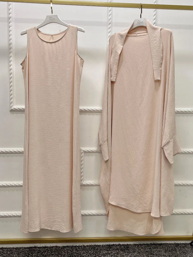 Long Khimar Prayer Set - 2 Piece Pullover Jilbab for Women