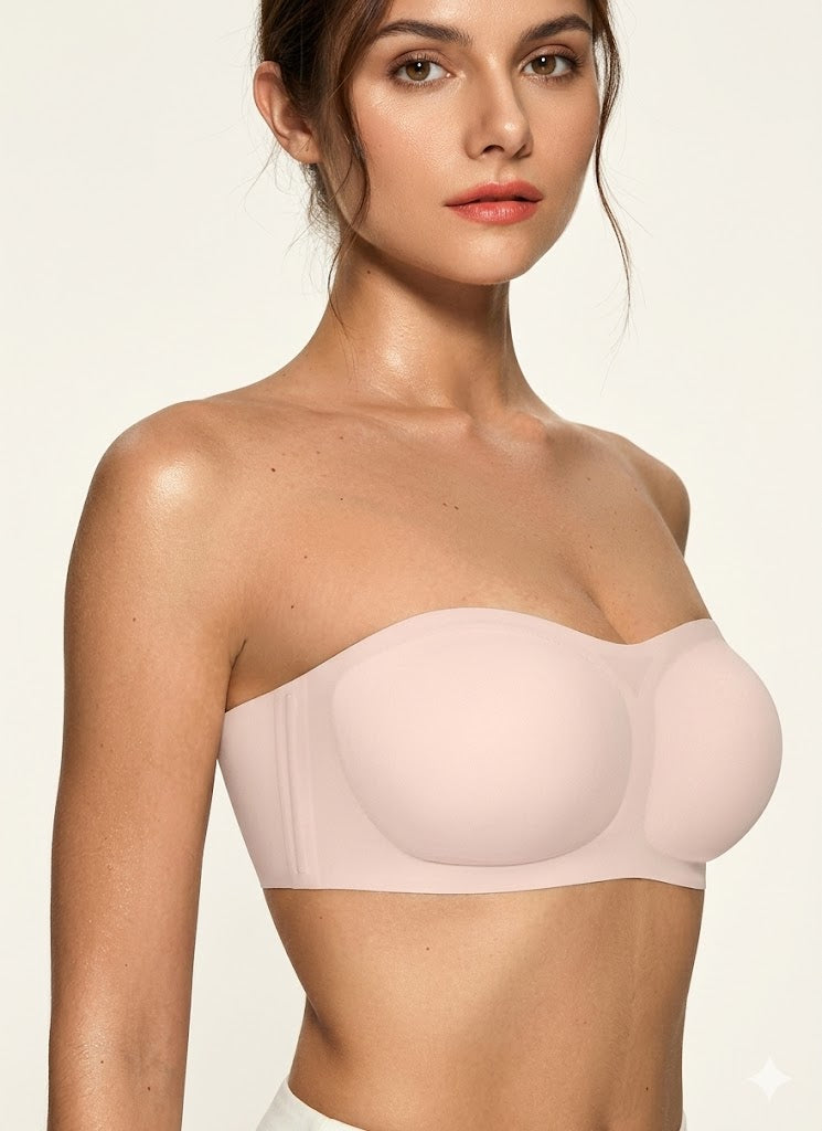 Women's Non-Slip Strapless Bandeau Bra | Wireless Padded Tube Bra