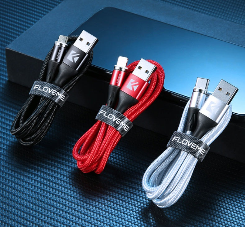 3-in-1 Magnetic Fast Charge Cable – iPhone, Android & Type-C | 1m & 2m