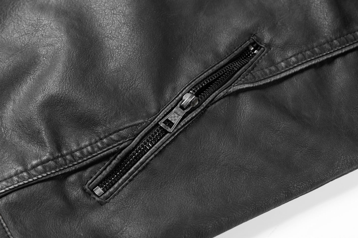 Men's Vintage Biker Jacket | PU Leather Motorcycle Coat | Black S–3XL