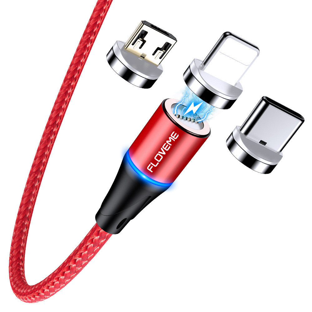 3-in-1 Magnetic Fast Charge Cable – iPhone, Android & Type-C | 1m & 2m