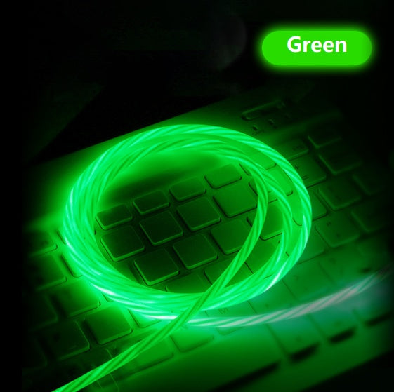 Magnetic LED Charging Cable – Android, iOS & Type-C | 1m Fast Charge