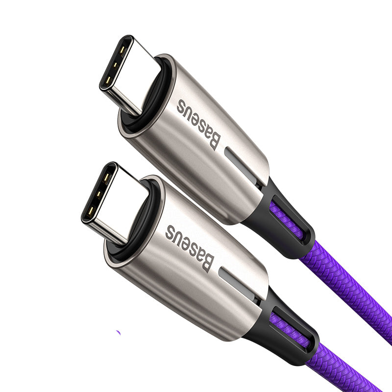 USB-C to USB-C PD 60W Fast Charge Cable – 1m | Purple & Red