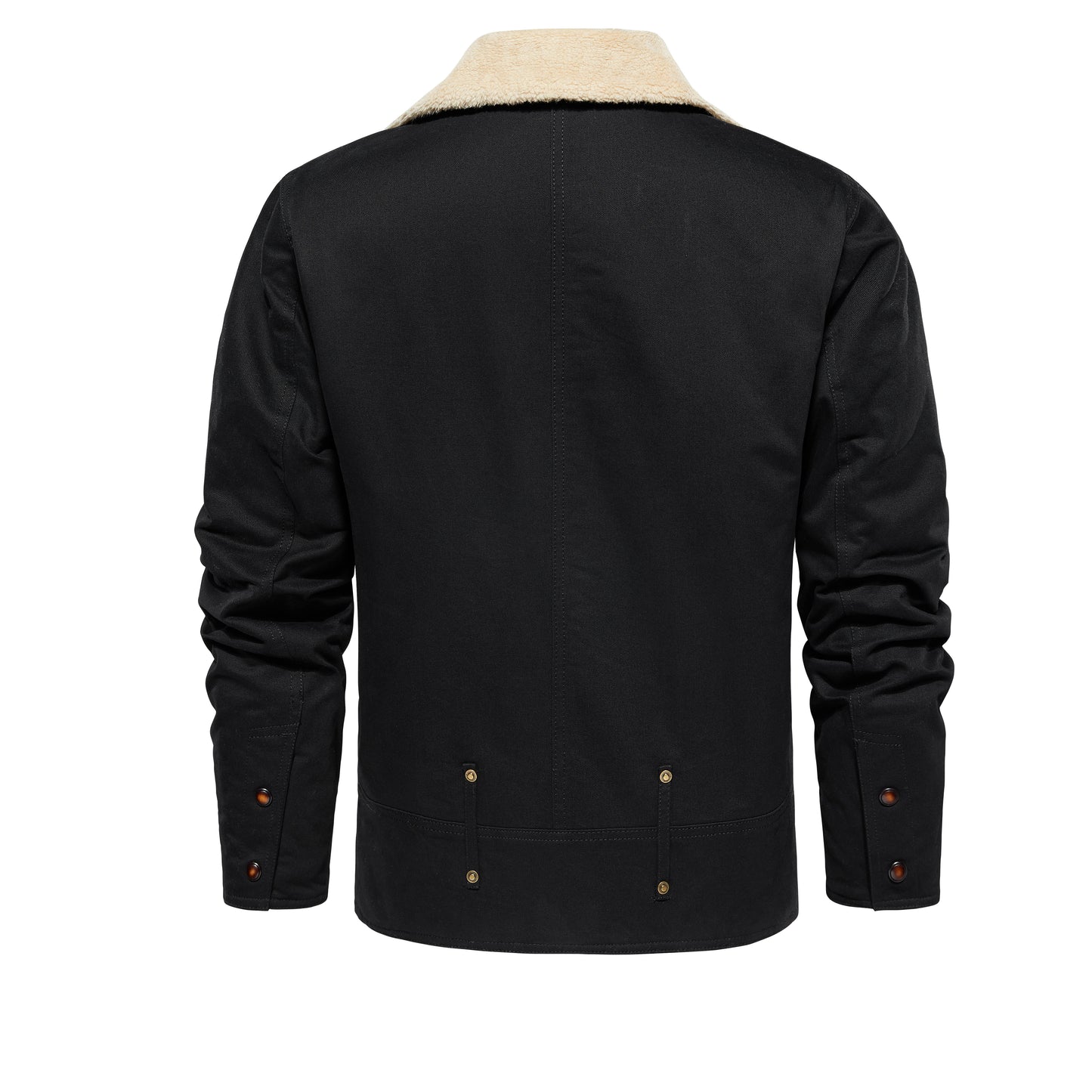 Men's Multi-Pocket Work Jacket – Thickened Fleece Outerwear