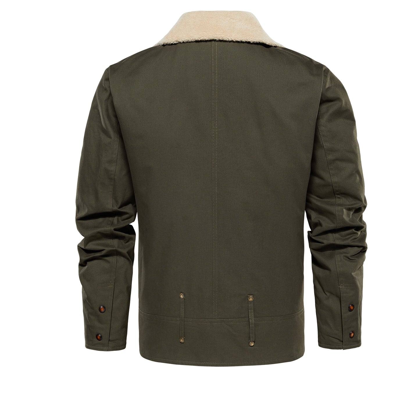 Men's Multi-Pocket Work Jacket – Thickened Fleece Outerwear