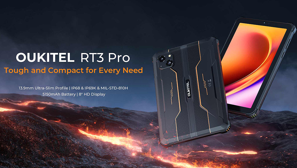 RT3 Pro Rugged Smartphone – Green, Grey & Orange | EU Plug