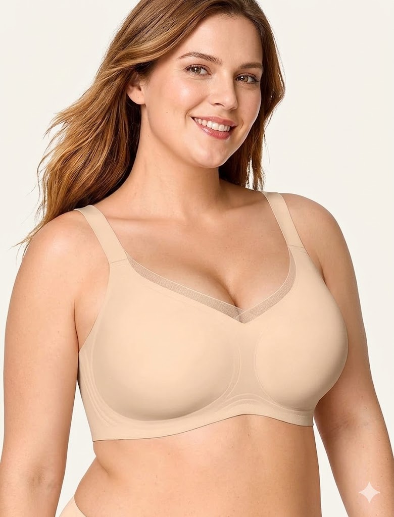 Women's Seamless Wireless Jelly Bra – Soft Support, No Underwire