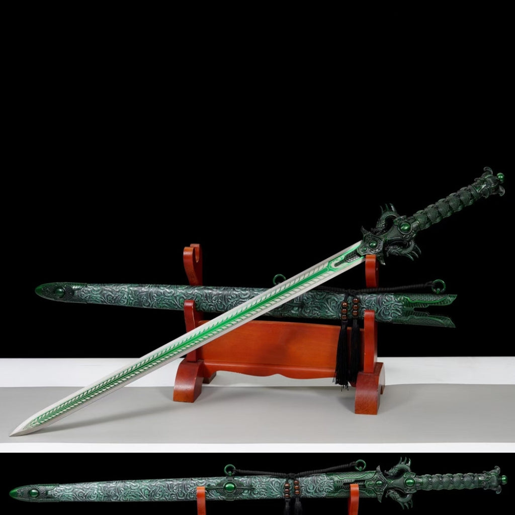 Integrated Tang Dynasty Swords Tang Heng Dao, Xiu Chun Dao Embroidered Spring Saber  High Manganese Steel Blades, Unsharpened Cold Weapons For Self Defense