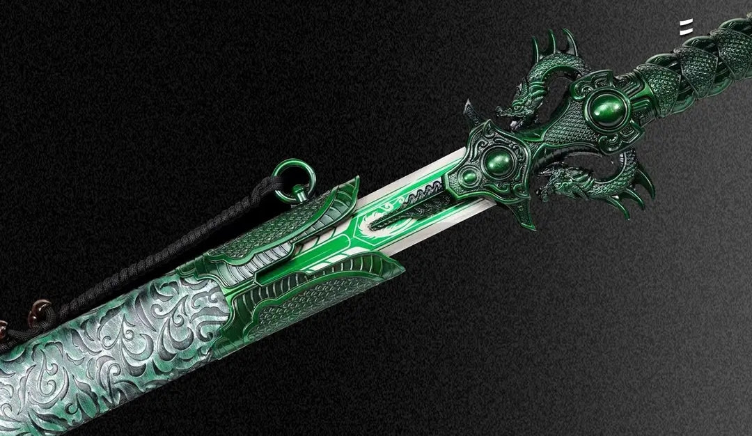 Fengyun Green Dragon Sword — Longquan Forged, High Manganese Steel, Collector's Grade