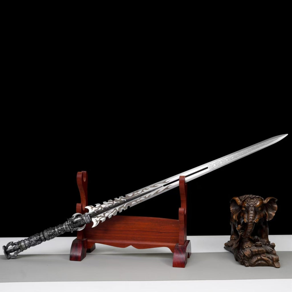 Han Jian Demon-Subduing Sword | High Manganese Steel | 101cm Battle Blade