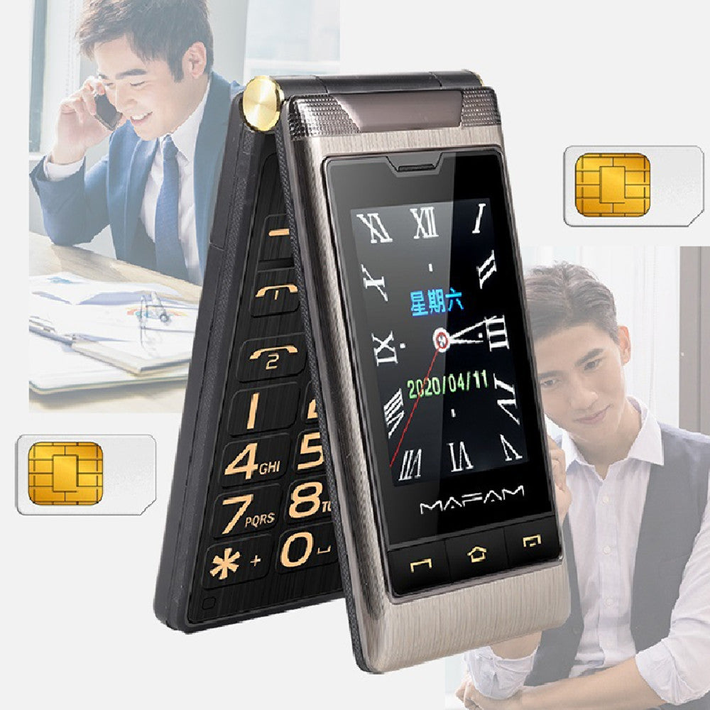 Dual Screen Flip Phone – 5900mAh | Dual SIM | 2G & 4G | Senior-Friendly