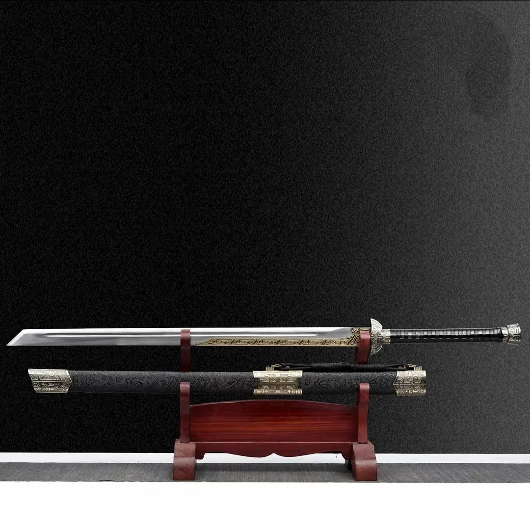 Tianwen Tang Dynasty Horizontal Sword — High Manganese Steel, Collector's Grade