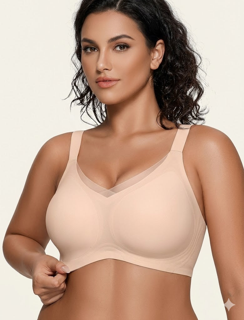 Women's Seamless Wireless Jelly Bra – Soft Support, No Underwire