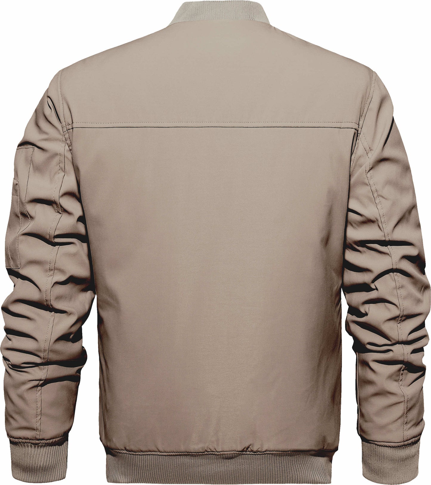 Men's Bomber Flight Jacket – Thickened Windproof Coat with Ribbed Cuffs