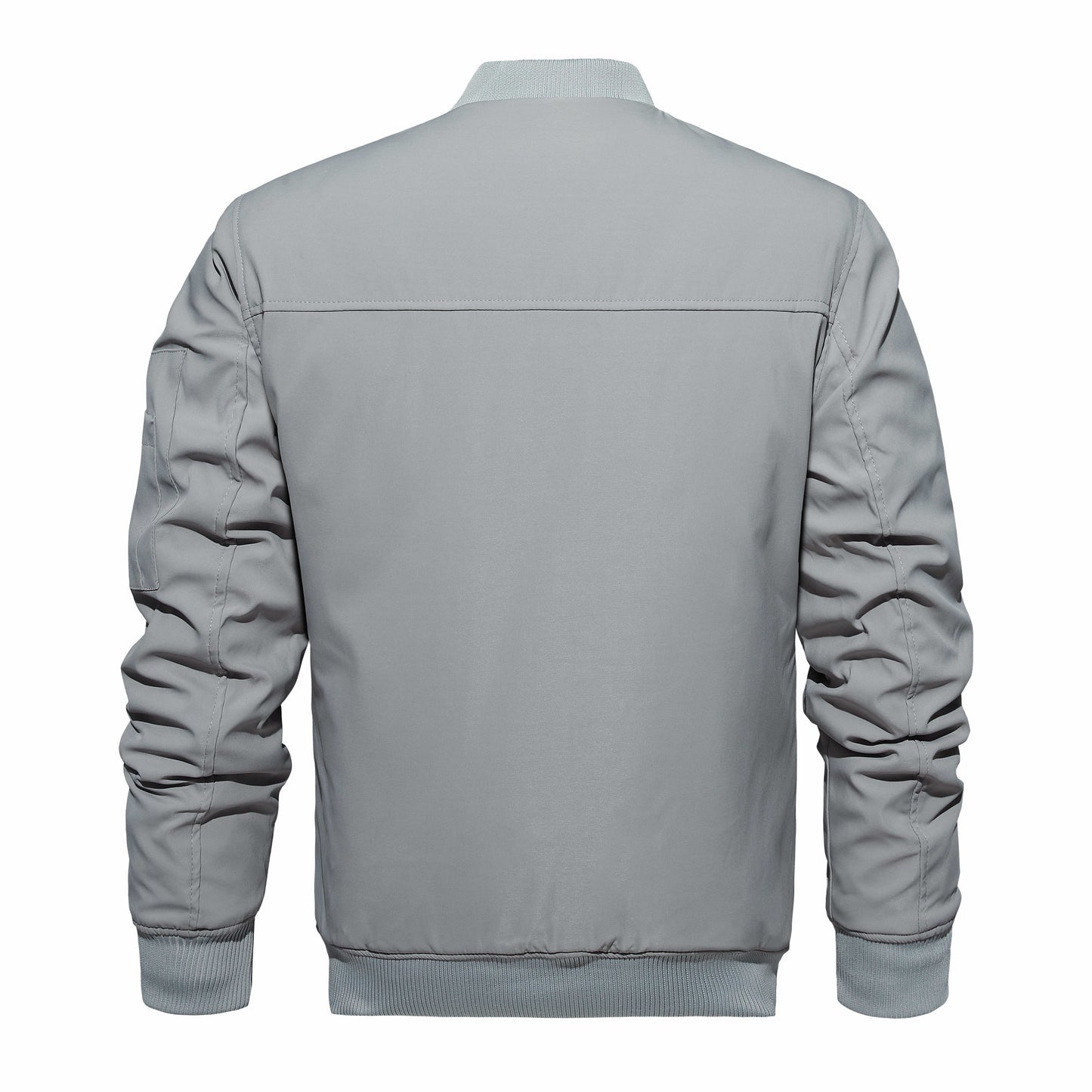 Men's Bomber Flight Jacket – Thickened Windproof Coat with Ribbed Cuffs