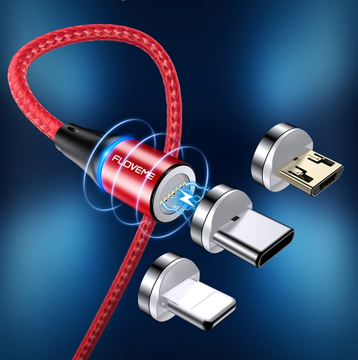 3-in-1 Magnetic Fast Charge Cable – iPhone, Android & Type-C | 1m & 2m