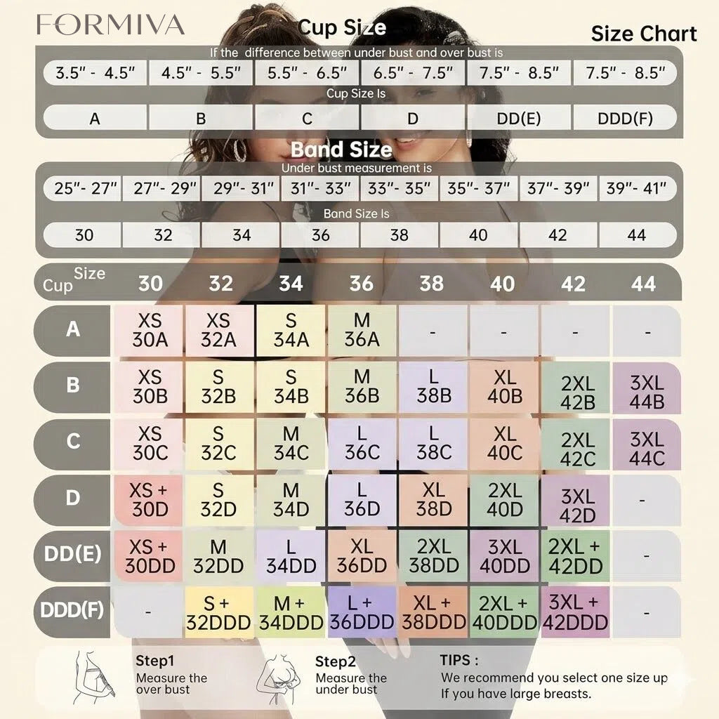 Formiva Deep V Wireless Bra – Seamless, Push-Up & Supportive