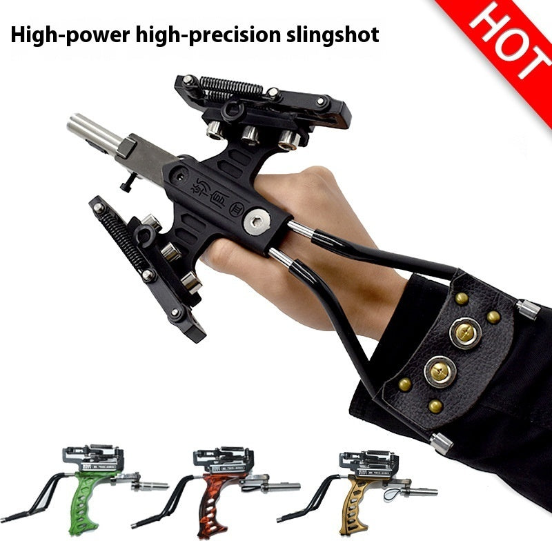 High-Precision Stainless Steel Slingshot with Laser
