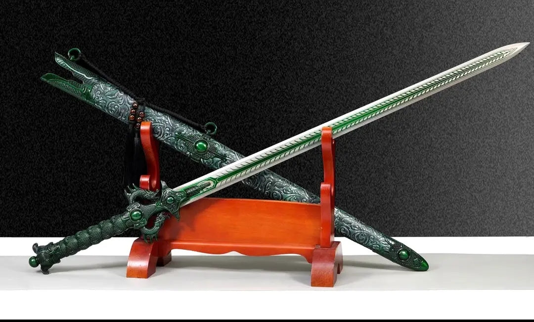Fengyun Green Dragon Sword — Longquan Forged, High Manganese Steel, Collector's Grade