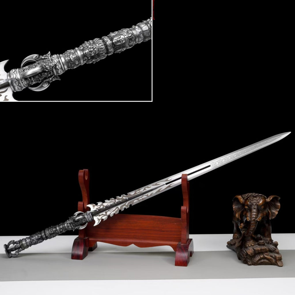 Han Jian Demon-Subduing Sword | High Manganese Steel | 101cm Battle Blade