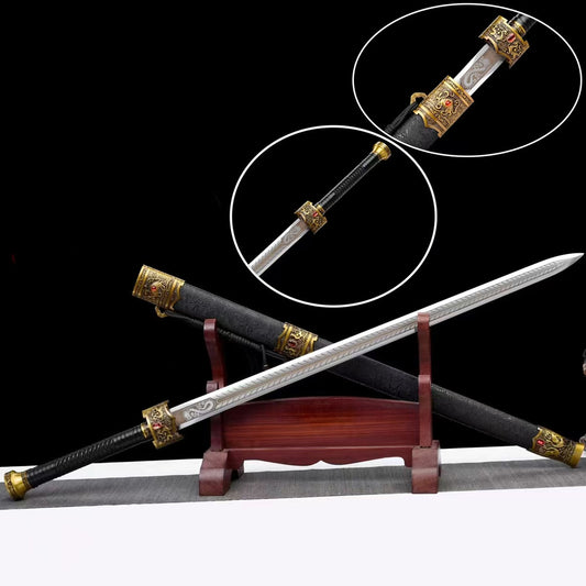 Glorious Return Sword Genuine Real Sword Manganese Steel Forged Han Style Sword Military Service Commemoration Sword Souvenir Unsharpened