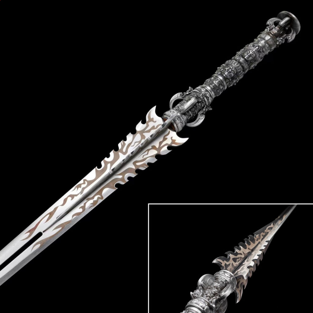 Han Jian Demon-Subduing Sword | High Manganese Steel | 101cm Battle Blade