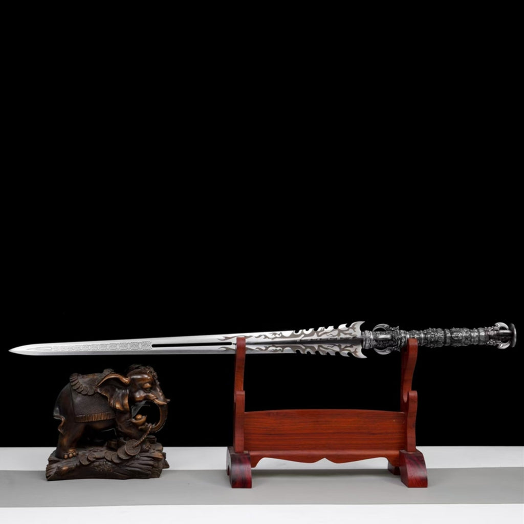 Han Jian Demon-Subduing Sword | High Manganese Steel | 101cm Battle Blade