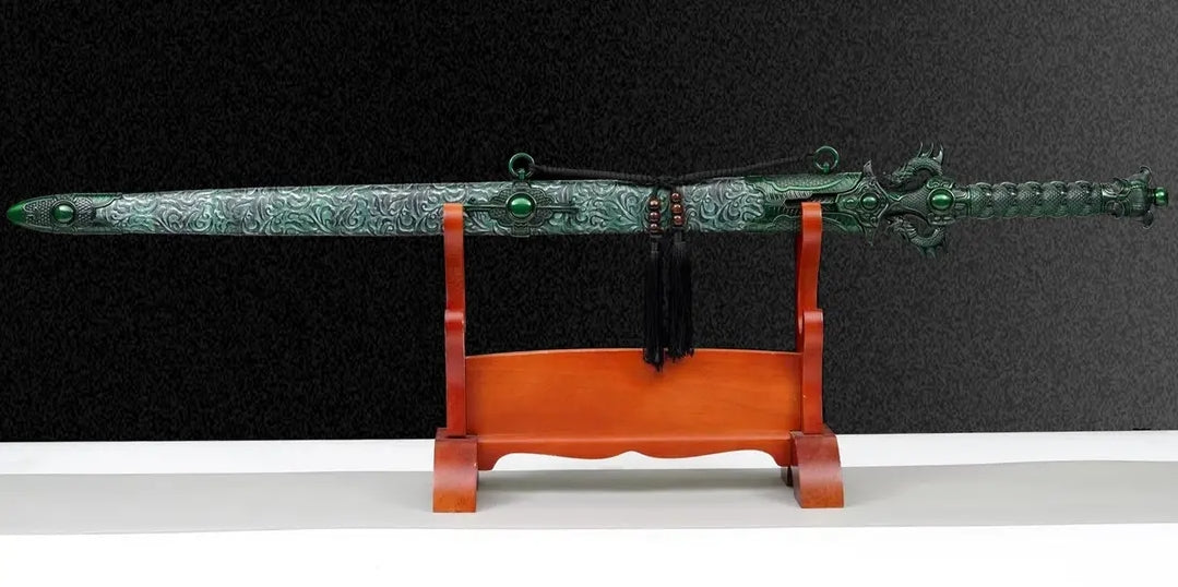 Fengyun Green Dragon Sword — Longquan Forged, High Manganese Steel, Collector's Grade