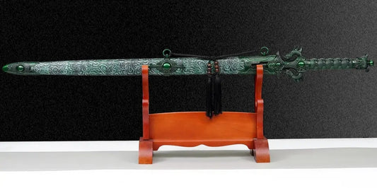 Fengyun Green Dragon Sword — Longquan Forged, High Manganese Steel, Collector's Grade