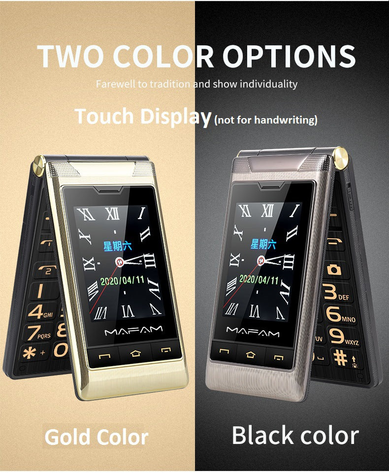 Dual Screen Flip Phone – 5900mAh | Dual SIM | 2G & 4G | Senior-Friendly