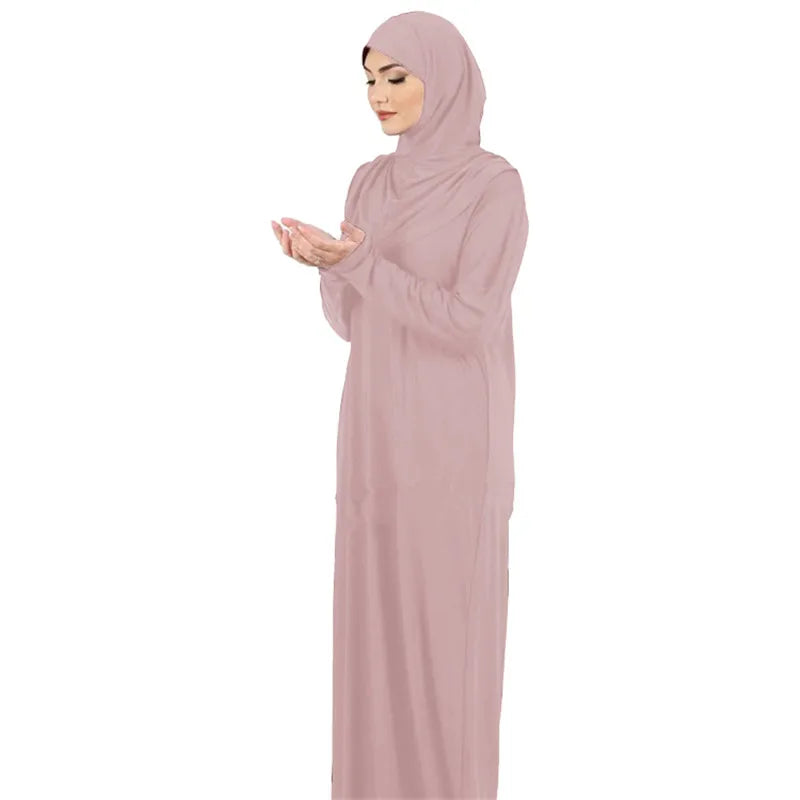 One-Piece Hooded Khimar Prayer Dress - Overhead Hijab Abaya for Women | Ramadan Salah