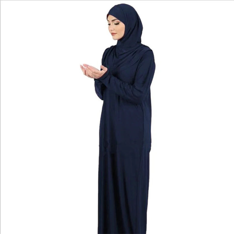 One-Piece Hooded Khimar Prayer Dress - Overhead Hijab Abaya for Women | Ramadan Salah