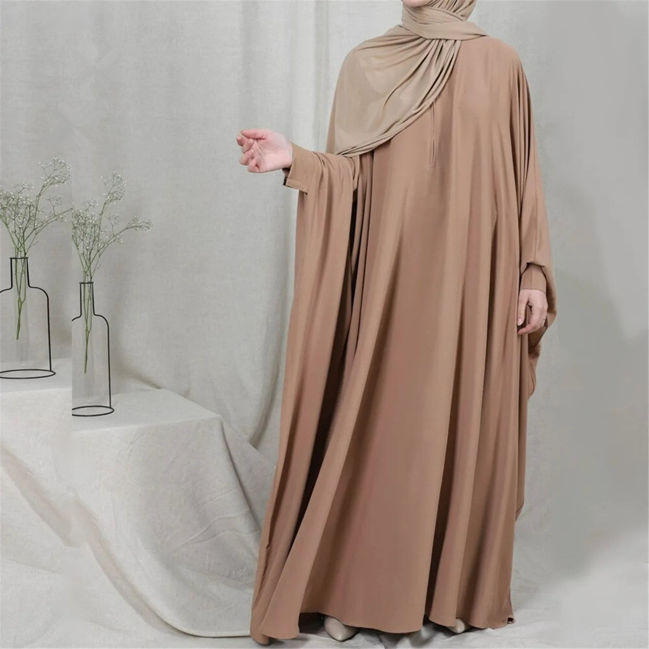 Women's Batwing Sleeve Abaya Kaftan Dress