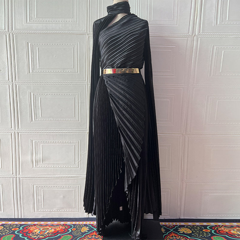 Muslim Dress Abaya Women Party Dresses Irregular Folds Jalabiya Kaftan Vestidos Arab Long Robe Ramadan Morocco Dubai Abayas