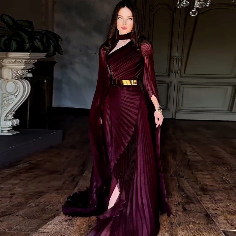 Muslim Dress Abaya Women Party Dresses Irregular Folds Jalabiya Kaftan Vestidos Arab Long Robe Ramadan Morocco Dubai Abayas