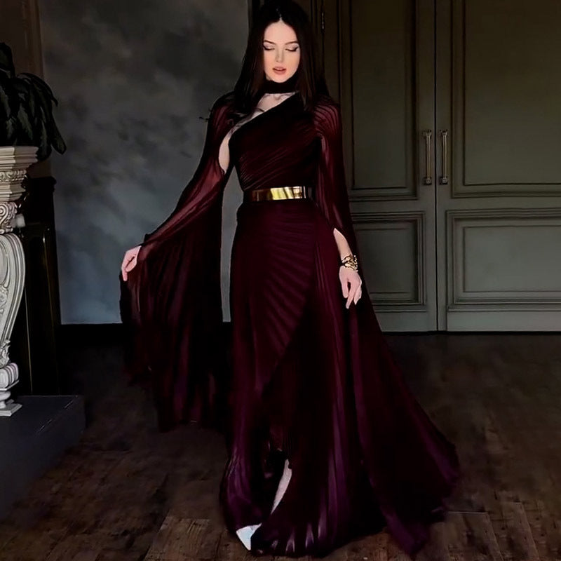 Muslim Dress Abaya Women Party Dresses Irregular Folds Jalabiya Kaftan Vestidos Arab Long Robe Ramadan Morocco Dubai Abayas