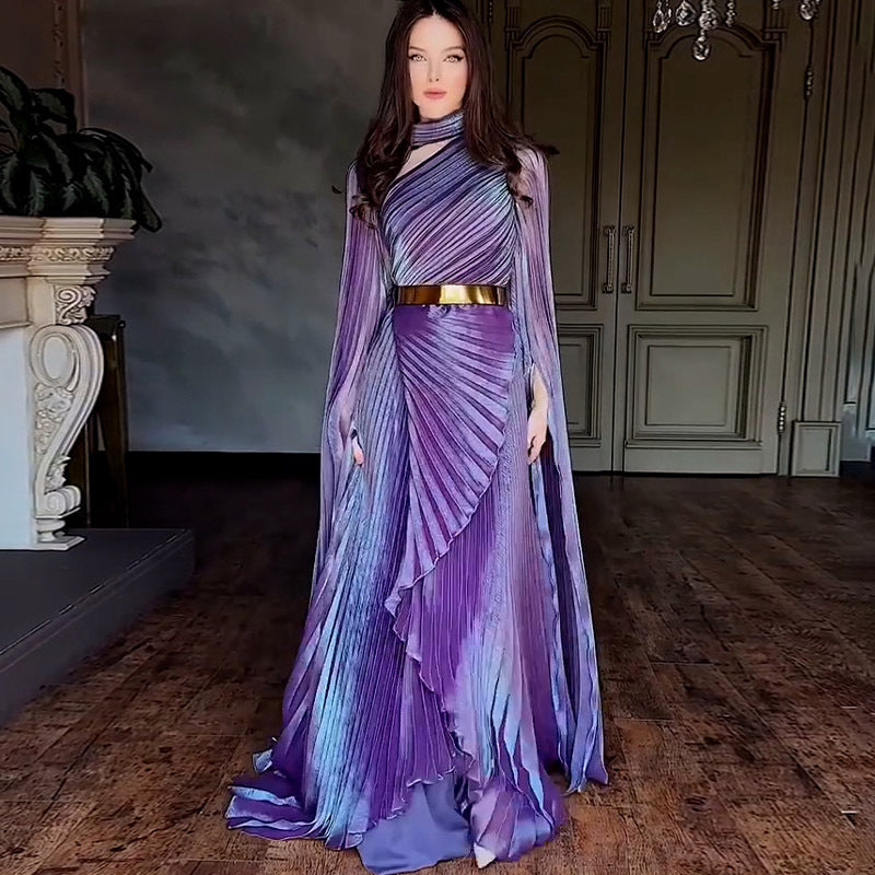 Muslim Dress Abaya Women Party Dresses Irregular Folds Jalabiya Kaftan Vestidos Arab Long Robe Ramadan Morocco Dubai Abayas