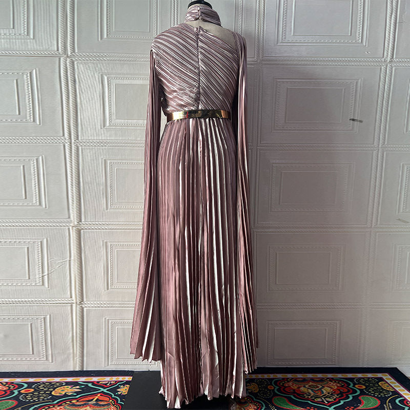 Muslim Dress Abaya Women Party Dresses Irregular Folds Jalabiya Kaftan Vestidos Arab Long Robe Ramadan Morocco Dubai Abayas