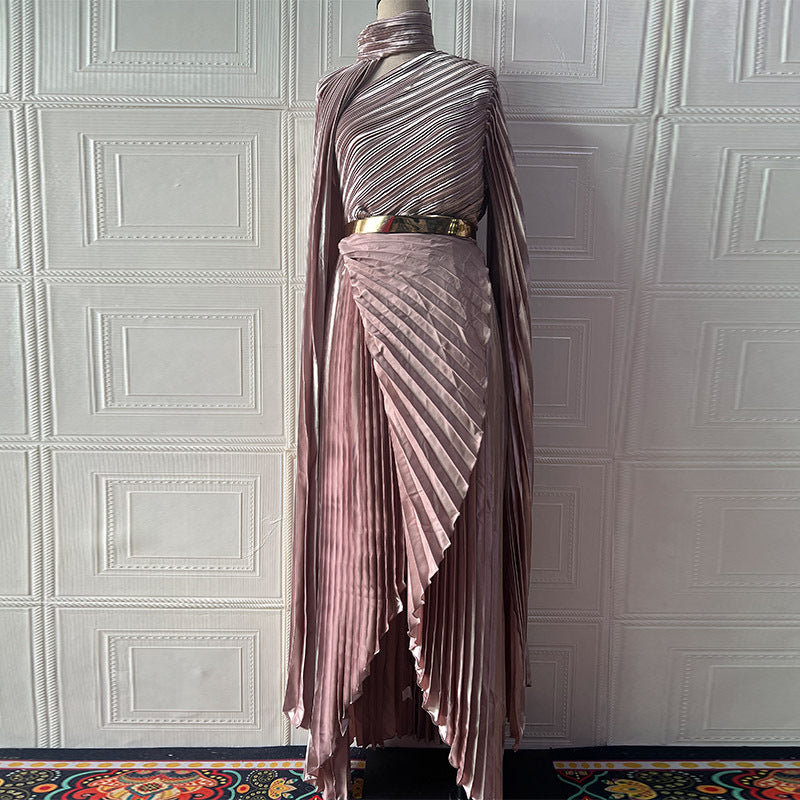 Muslim Dress Abaya Women Party Dresses Irregular Folds Jalabiya Kaftan Vestidos Arab Long Robe Ramadan Morocco Dubai Abayas