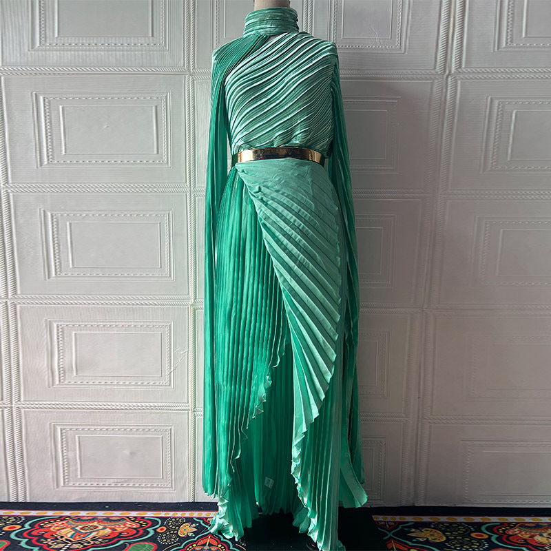 Muslim Dress Abaya Women Party Dresses Irregular Folds Jalabiya Kaftan Vestidos Arab Long Robe Ramadan Morocco Dubai Abayas