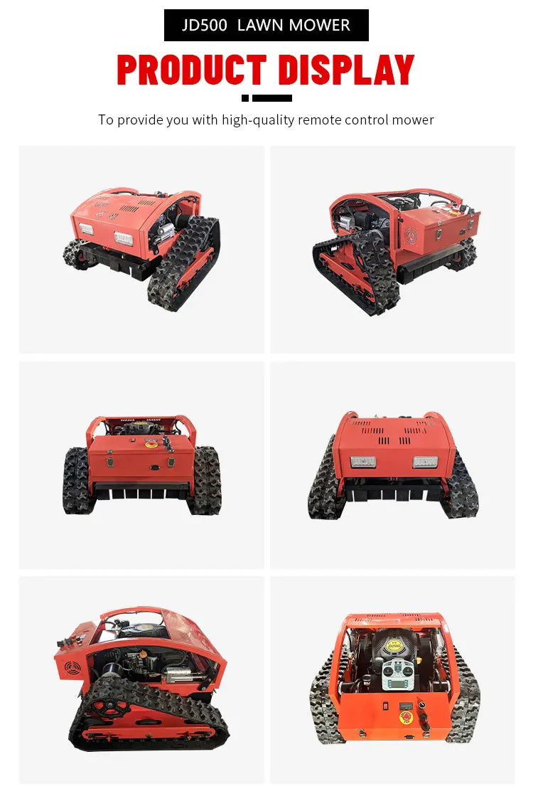 QL500D Heavy-Duty Remote Control Robotic Lawn Mower – 500mm Agricultural Crawler Grass Cutter