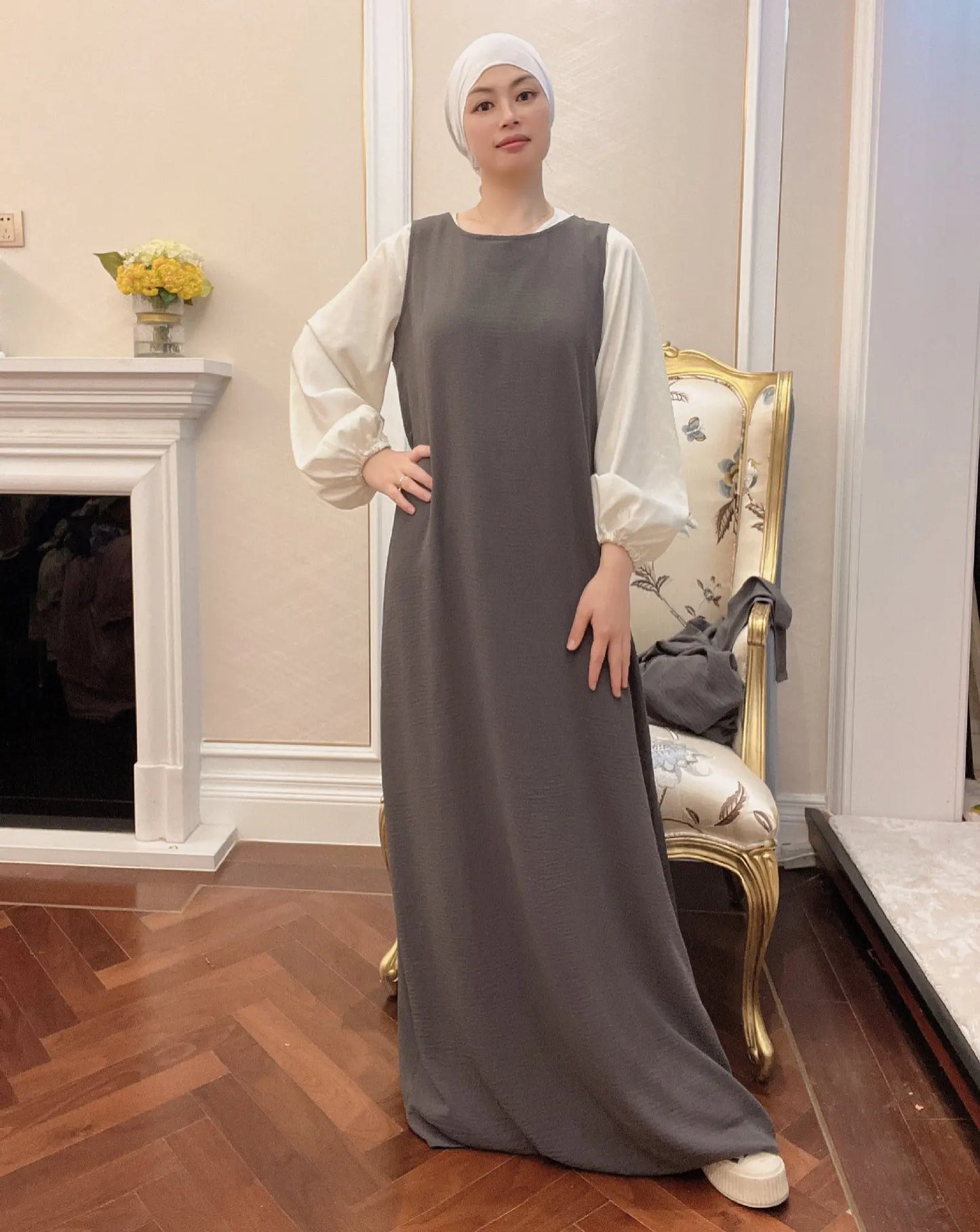 Long Khimar Prayer Set - 2 Piece Pullover Jilbab for Women